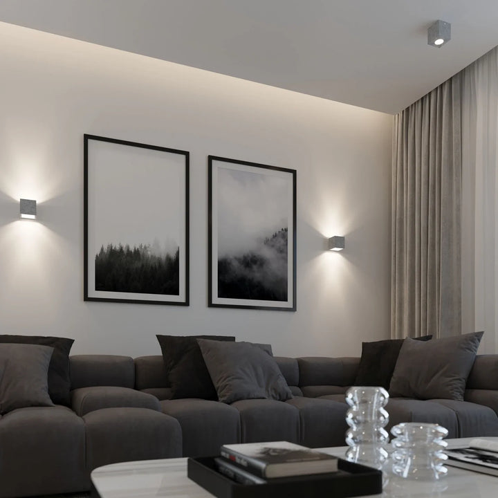 QUAD Concrete Ceiling Light, Ceiling lamps, Livingroom ceiling lights