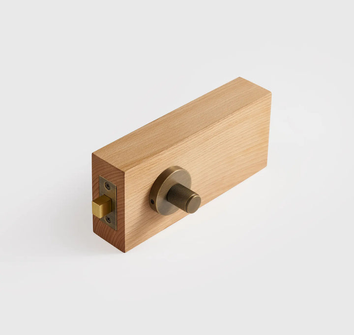 ARLO Knurled Bathroom Thumb Turn Lock, Premium-quality solid brass construction, Ideal for bathrooms, WCs, privacy rooms, and meeting spaces
