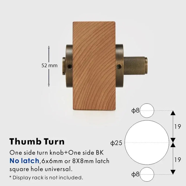 ARLO Knurled Bathroom Thumb Turn Lock, Premium-quality solid brass construction, Ideal for bathrooms, WCs, privacy rooms, and meeting spaces