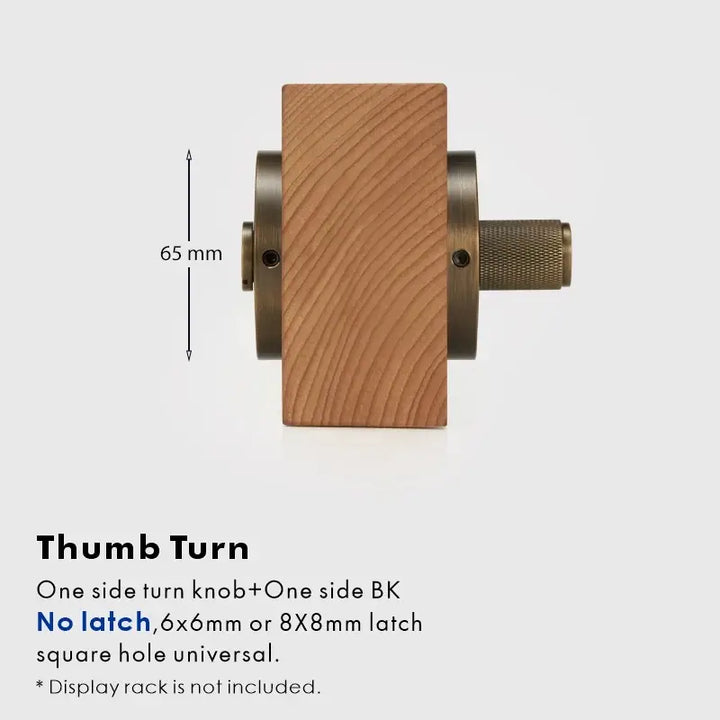ARLO Knurled Bathroom Thumb Turn Lock, Premium-quality solid brass construction, Ideal for bathrooms, WCs, privacy rooms, and meeting spaces