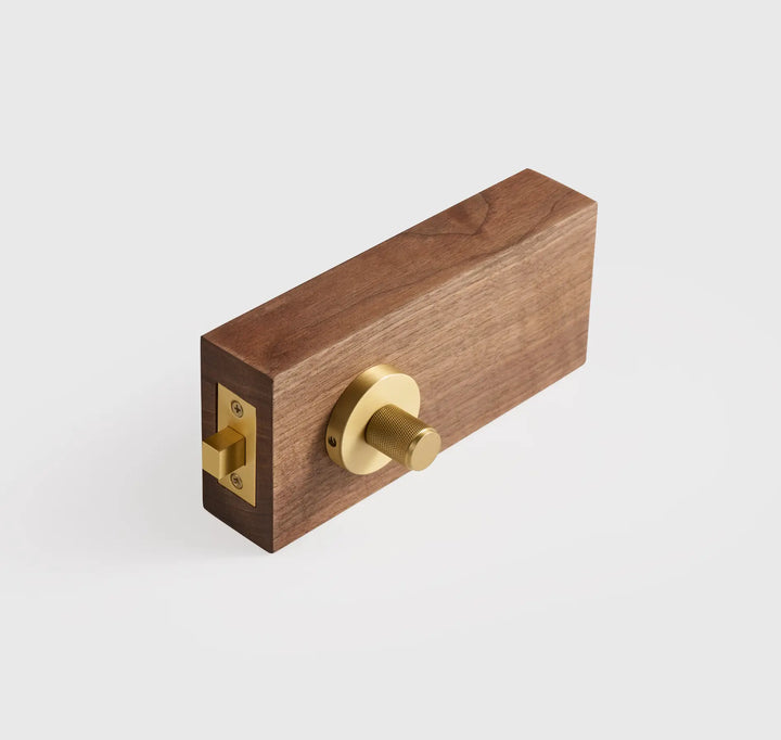 ARLO Knurled Bathroom Thumb Turn Lock, Premium-quality solid brass construction, Ideal for bathrooms, WCs, privacy rooms, and meeting spaces