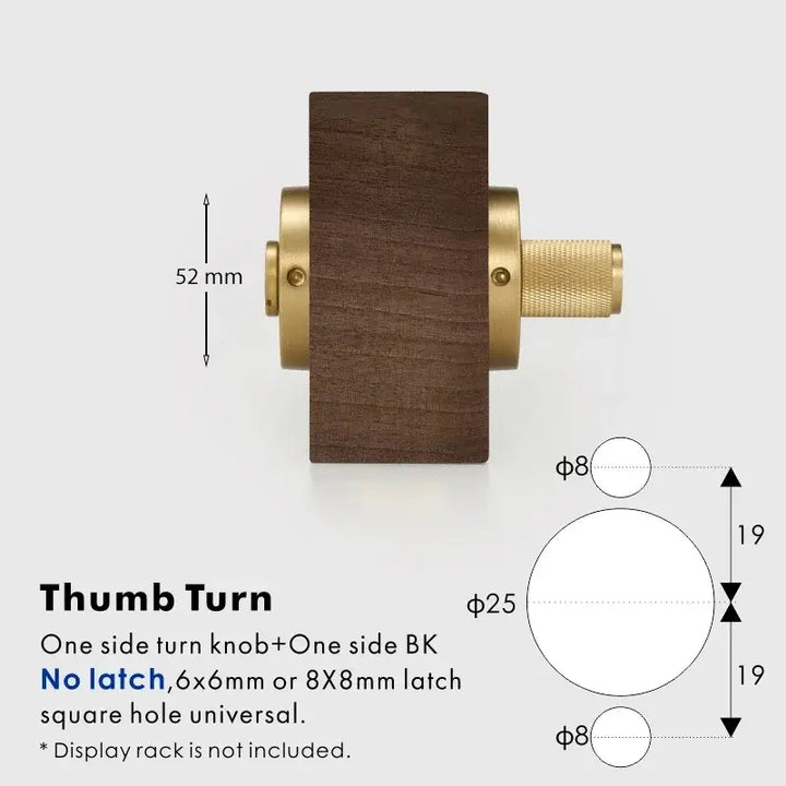 ARLO Knurled Bathroom Thumb Turn Lock, Premium-quality solid brass construction, Ideal for bathrooms, WCs, privacy rooms, and meeting spaces