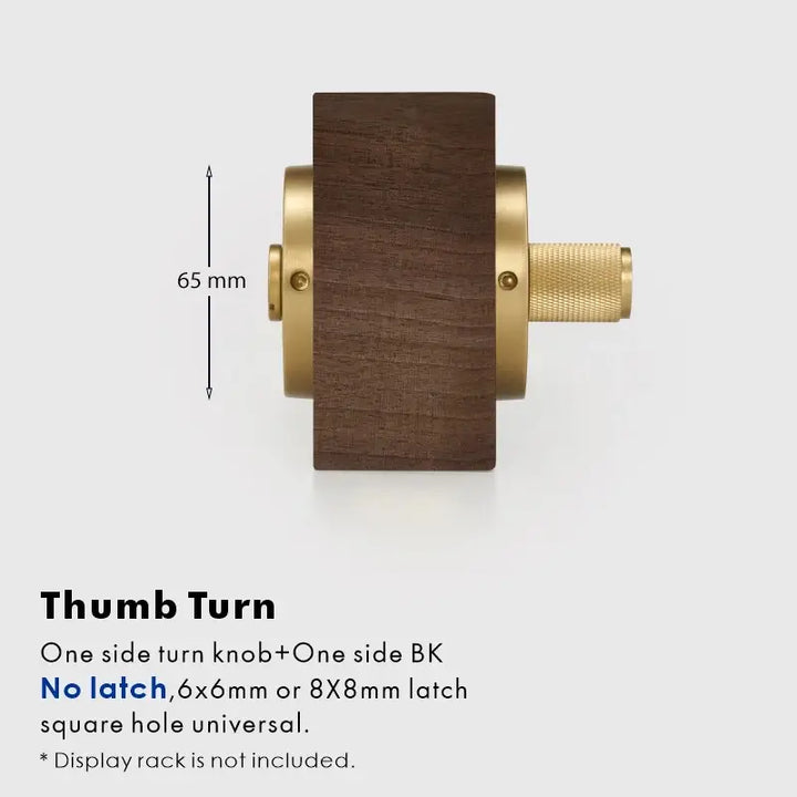 ARLO Knurled Bathroom Thumb Turn Lock, Premium-quality solid brass construction, Ideal for bathrooms, WCs, privacy rooms, and meeting spaces