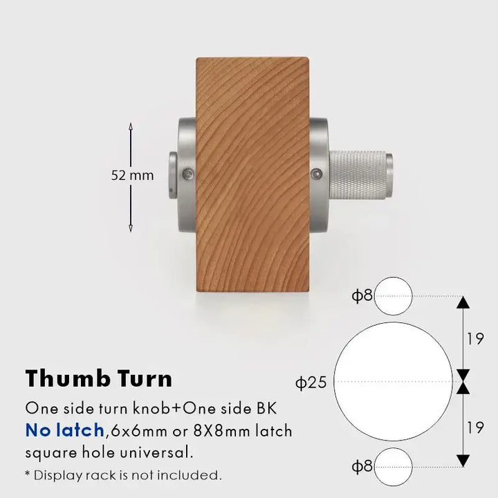 ARLO Knurled Bathroom Thumb Turn Lock, Premium-quality solid brass construction, Ideal for bathrooms, WCs, privacy rooms, and meeting spaces
