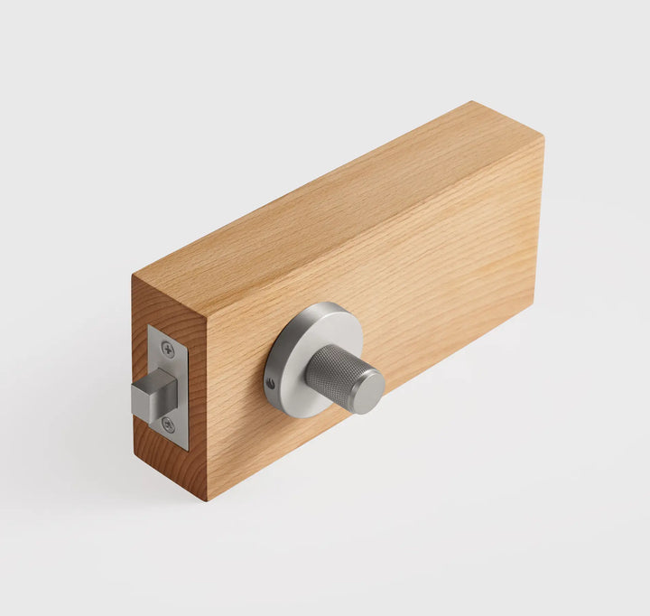 ARLO Knurled Bathroom Thumb Turn Lock, Premium-quality solid brass construction, Ideal for bathrooms, WCs, privacy rooms, and meeting spaces
