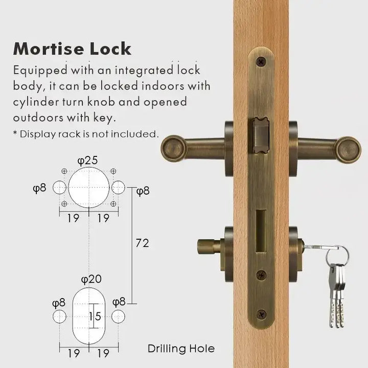 VERGE Knurled Lever Door Handles Set. Premium solid brass door handles re ideal as privacy door handles, passage door handles, bathroom thumb turn handles, and mortise lock door handles.