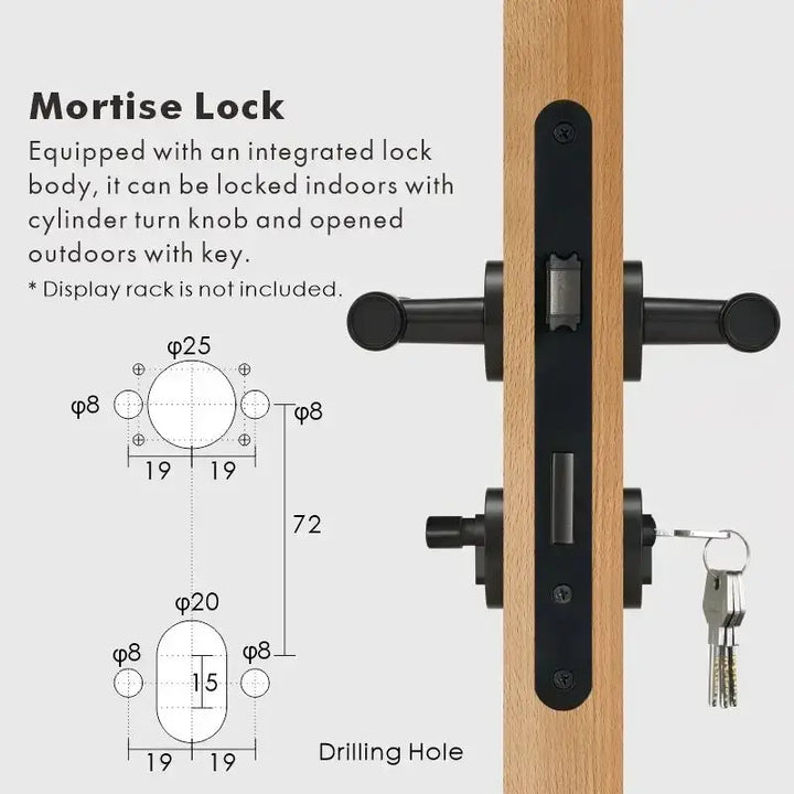 VERGE Knurled Lever Door Handles Set. Premium solid brass door handles re ideal as privacy door handles, passage door handles, bathroom thumb turn handles, and mortise lock door handles.