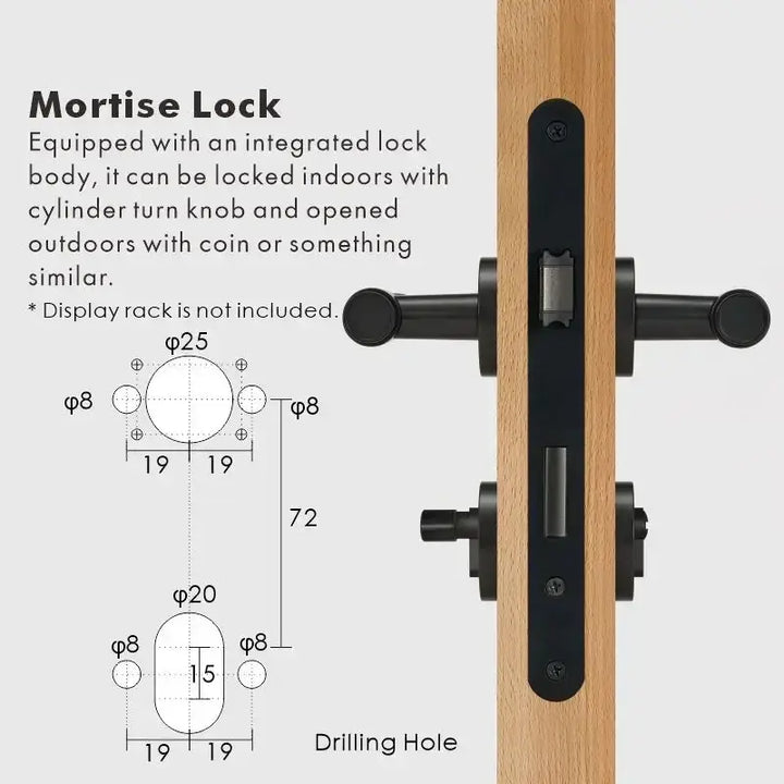 VERGE Knurled Lever Door Handles Set. Premium solid brass door handles re ideal as privacy door handles, passage door handles, bathroom thumb turn handles, and mortise lock door handles.