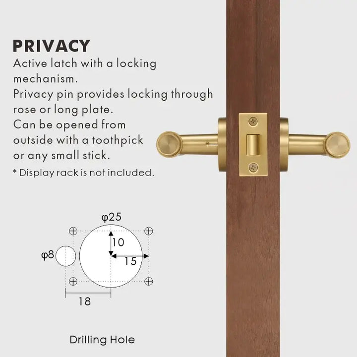 VERGE Knurled Lever Door Handles Set. Premium solid brass door handles re ideal as privacy door handles, passage door handles, bathroom thumb turn handles, and mortise lock door handles.