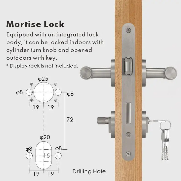 VERGE Knurled Lever Door Handles Set. Premium solid brass door handles re ideal as privacy door handles, passage door handles, bathroom thumb turn handles, and mortise lock door handles.