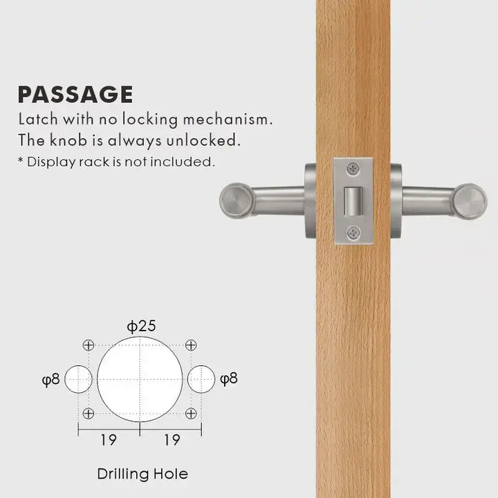 VERGE Knurled Lever Door Handles Set. Premium solid brass door handles re ideal as privacy door handles, passage door handles, bathroom thumb turn handles, and mortise lock door handles.