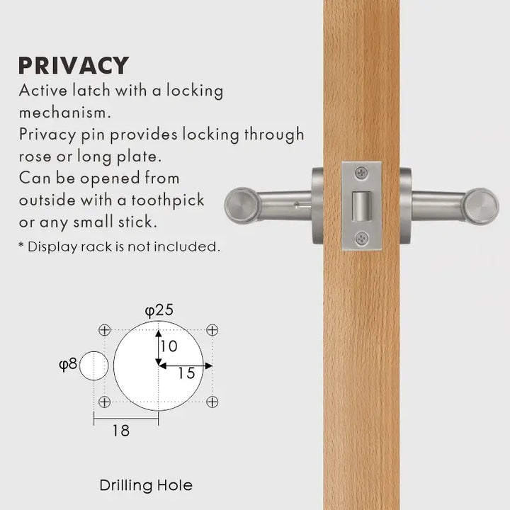 VERGE Knurled Lever Door Handles Set. Premium solid brass door handles re ideal as privacy door handles, passage door handles, bathroom thumb turn handles, and mortise lock door handles.