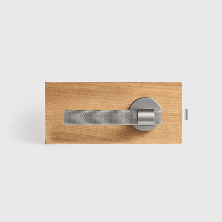 VERGE Knurled Lever Door Handles Set. Premium solid brass door handles re ideal as privacy door handles, passage door handles, bathroom thumb turn handles, and mortise lock door handles.