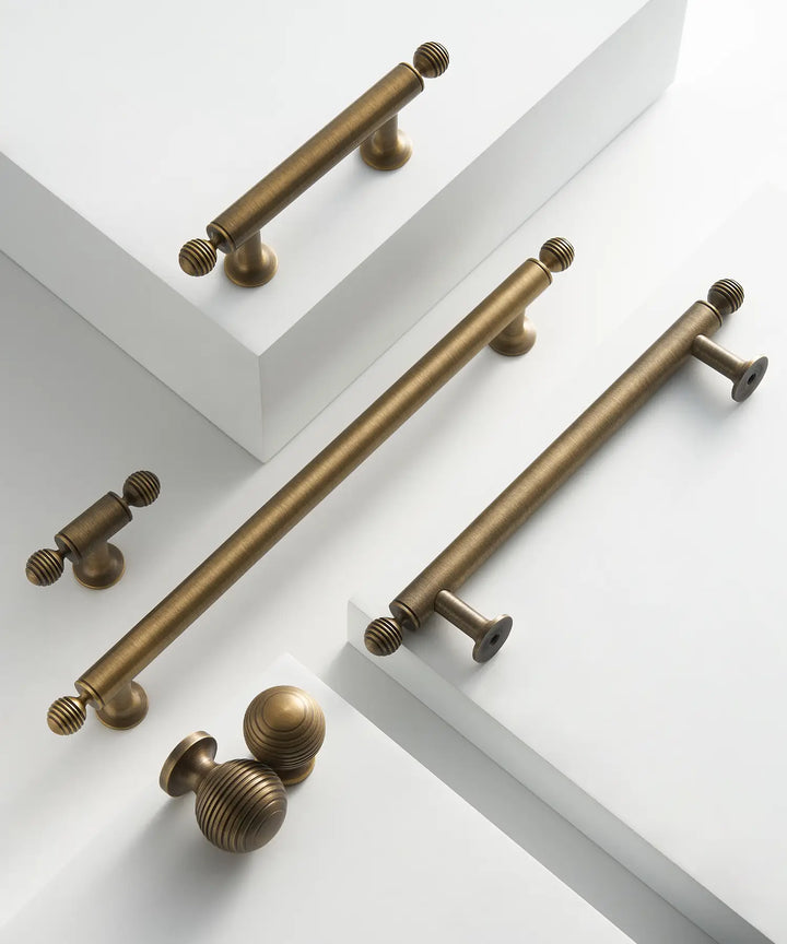 AURIC Solid Brass Kitchen & Cabinet Handles. Premium cabinet handle. Suitable for kitchen handle, wardrobe, drawer and Cupboard.