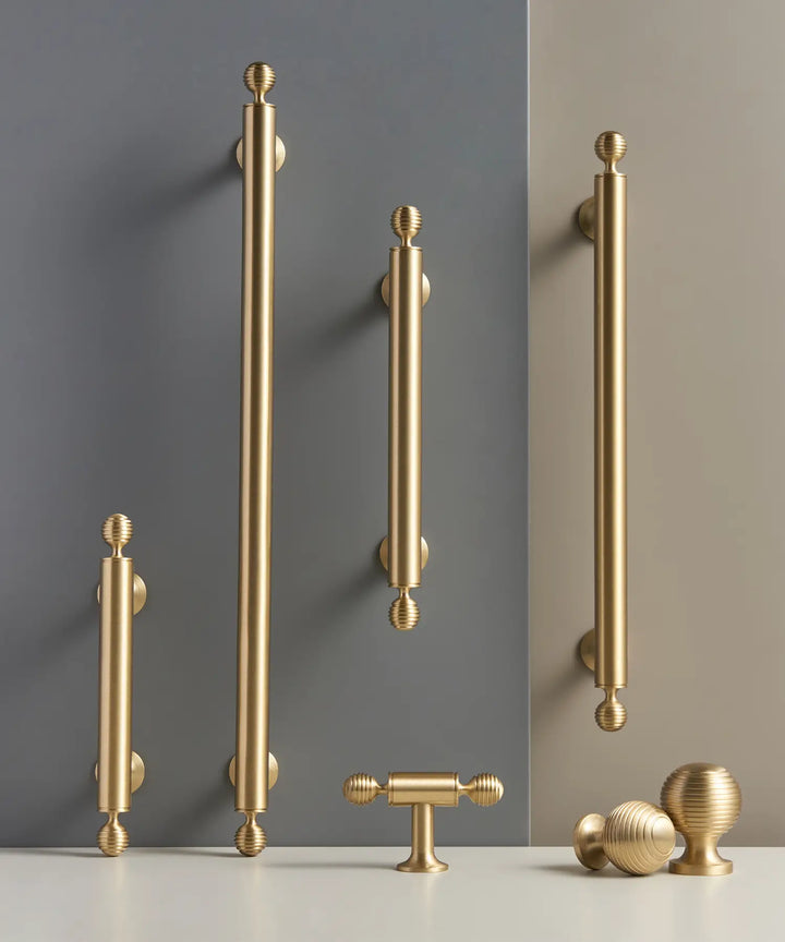 AURIC Solid Brass Kitchen & Cabinet Handles. Premium cabinet handle. Suitable for kitchen handle, wardrobe, drawer and Cupboard.
