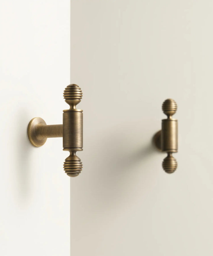 AURIC Solid Brass Kitchen & Cabinet T-Bar Handles. Premium cabinet handle. Suitable for kitchen handle, wardrobe, drawer and Cupboard.