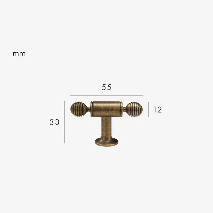 AURIC Solid Brass Kitchen & Cabinet T-Bar Handles. Premium cabinet handle. Suitable for kitchen handle, wardrobe, drawer and Cupboard.