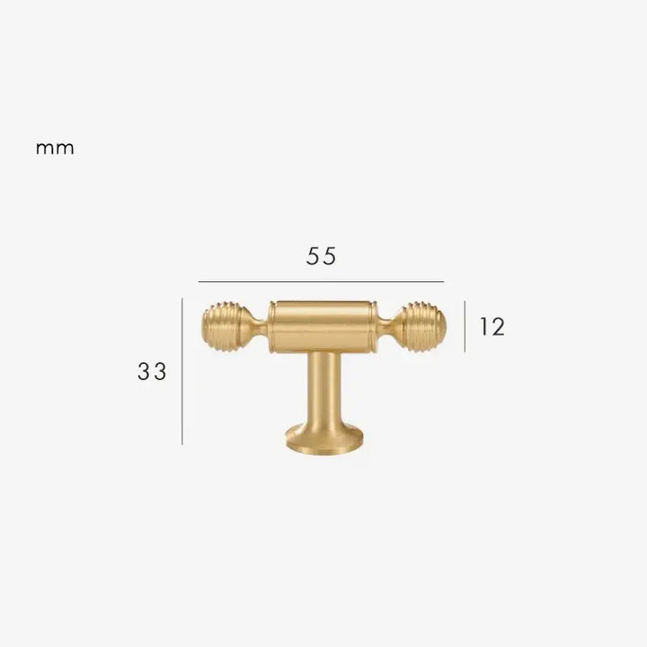 AURIC Solid Brass Kitchen & Cabinet T-Bar Handles. Premium cabinet handle. Suitable for kitchen handle, wardrobe, drawer and Cupboard.