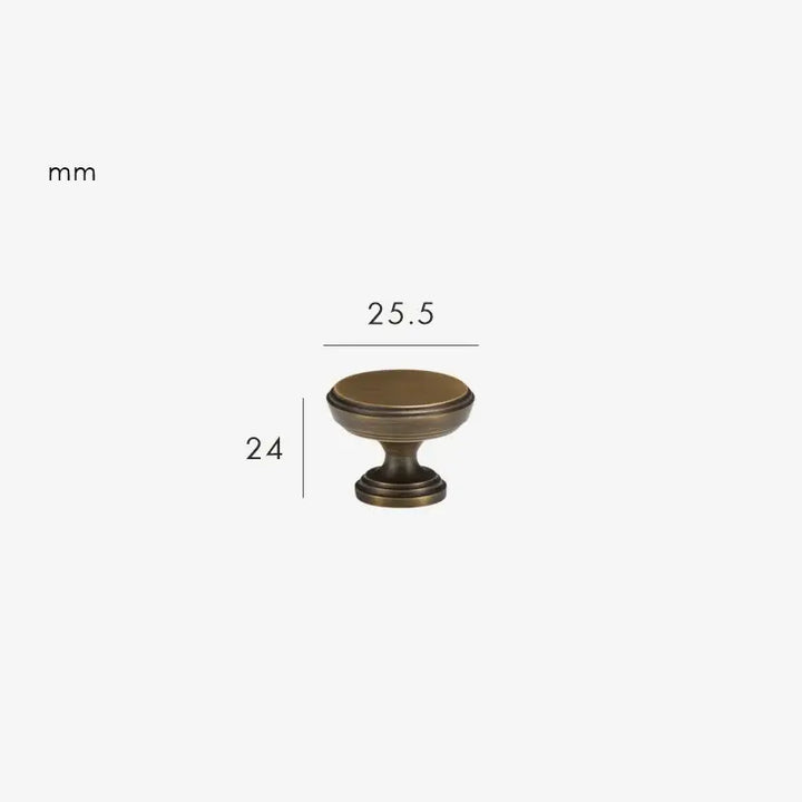 BRISTOL Solid Brass Kitchen & Cabinet Knob, Premium designer kitchen cabinet knob.  - Antique brass 25.5 mm
