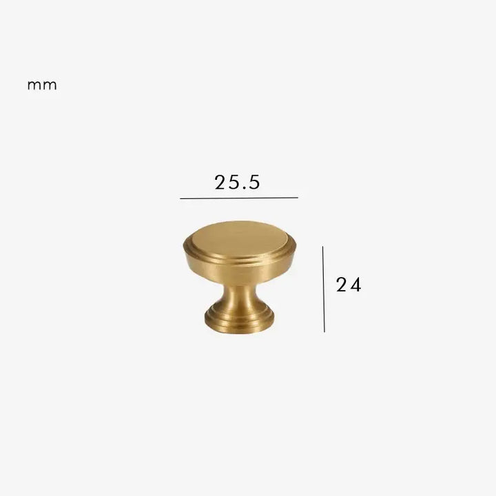 BRISTOL Solid Brass Kitchen & Cabinet Knob, Premium designer kitchen cabinet knob.  - Satin brass 25.5 mm