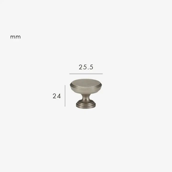 BRISTOL Solid Brass Kitchen & Cabinet Knob, Premium designer kitchen cabinet knob.  - Silver 25.5 mm