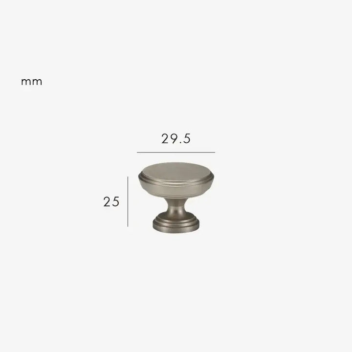 BRISTOL Solid Brass Kitchen & Cabinet Knob, Premium designer kitchen cabinet knob.  - Silver 29.5 mm