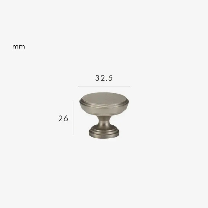 BRISTOL Solid Brass Kitchen & Cabinet Knob, Premium designer kitchen cabinet knob.  - Silver 32.5 mm