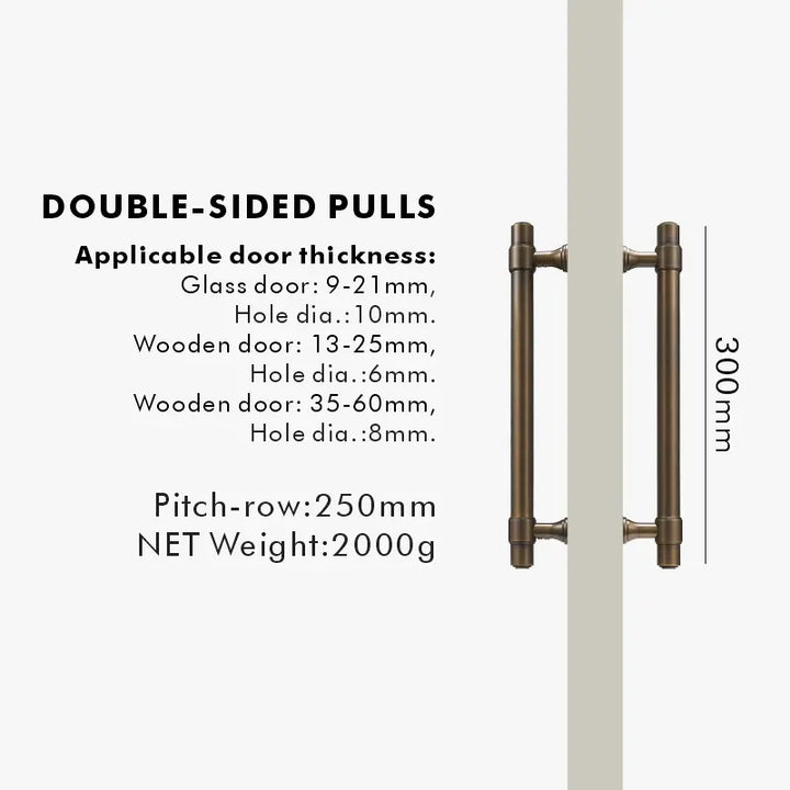BRISTOL Solid Brass Door Pull Handle. Appliance handle, Glass door handle