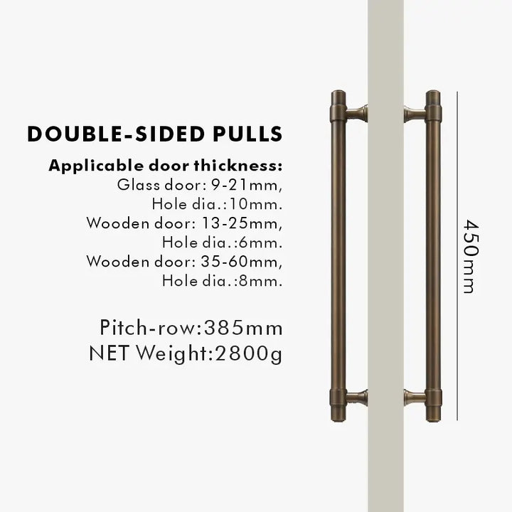 BRISTOL Solid Brass Door Pull Handle. Appliance handle, Glass door handle