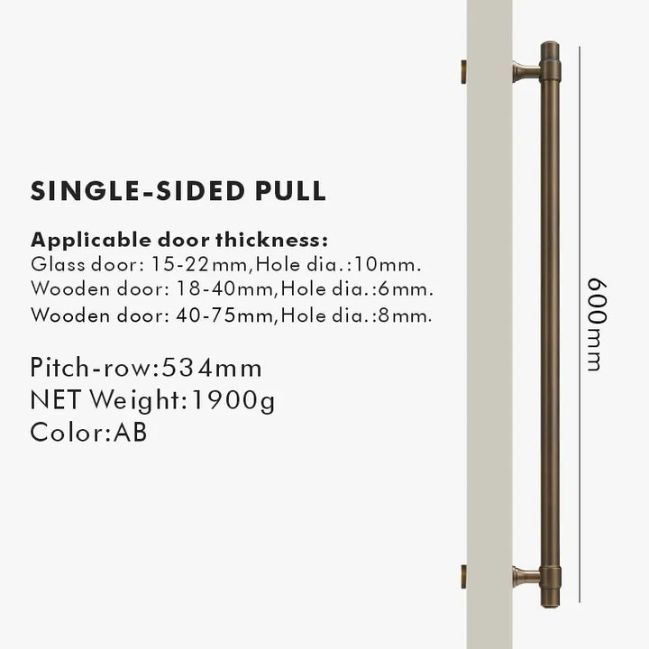 BRISTOL Solid Brass Door Pull Handle. Appliance handle, Glass door handle