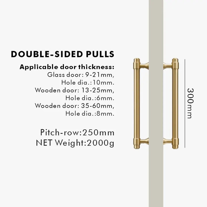 BRISTOL Solid Brass Door Pull Handle. Appliance handle, Glass door handle