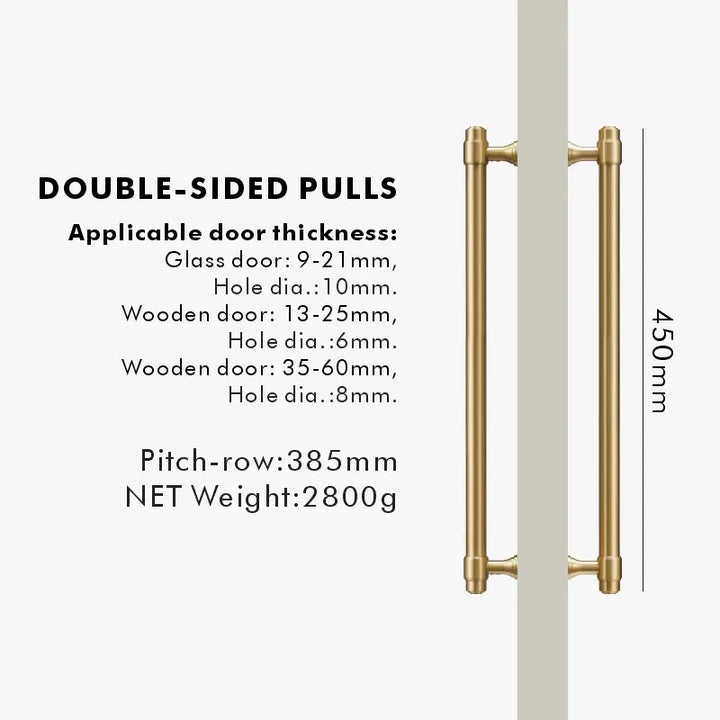 BRISTOL Solid Brass Door Pull Handle. Appliance handle, Glass door handle