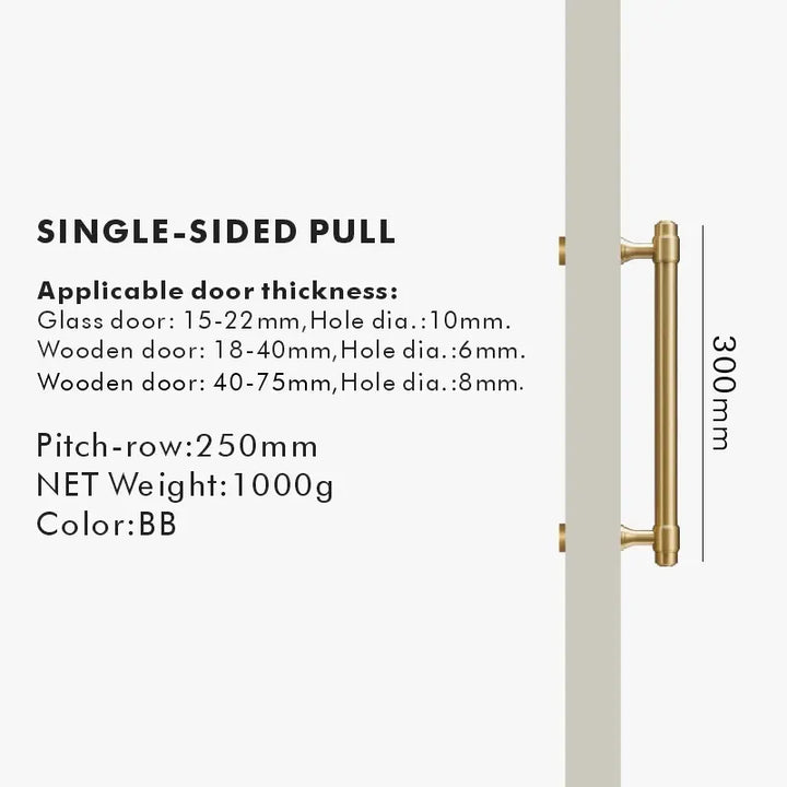BRISTOL Solid Brass Door Pull Handle. Appliance handle, Glass door handle