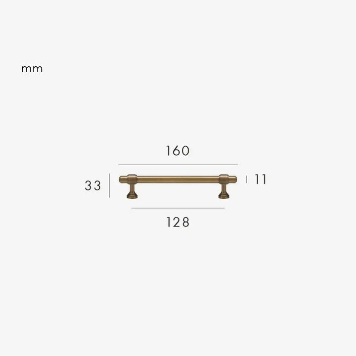 BRISTOL Solid Brass Kitchen & Cabinet Handles, Premium designer kitchen cabinet handle. Antique brass
