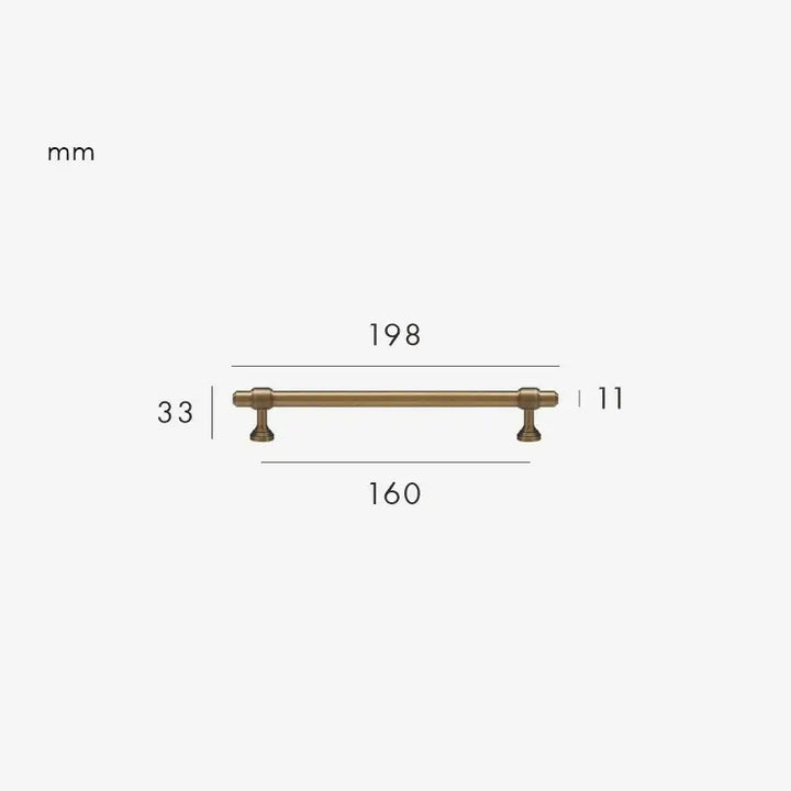 BRISTOL Solid Brass Kitchen & Cabinet Handles, Premium designer kitchen cabinet handle. Antique brass