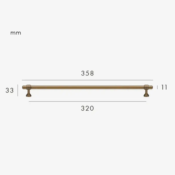 BRISTOL Solid Brass Kitchen & Cabinet Handles, Premium designer kitchen cabinet handle. Antique brass