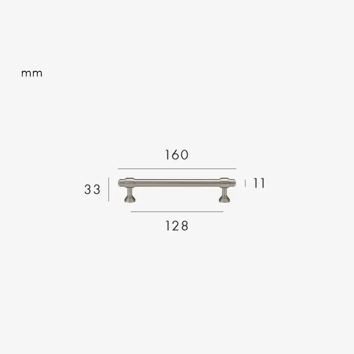 BRISTOL Solid Brass Kitchen & Cabinet Handles, Premium designer kitchen cabinet handle. Silver