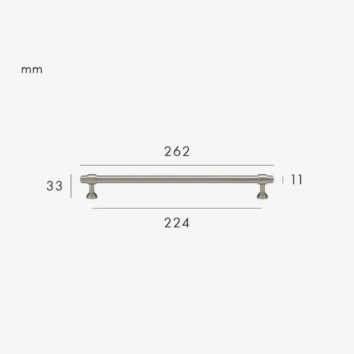 BRISTOL Solid Brass Kitchen & Cabinet Handles, Premium designer kitchen cabinet handle. Silver