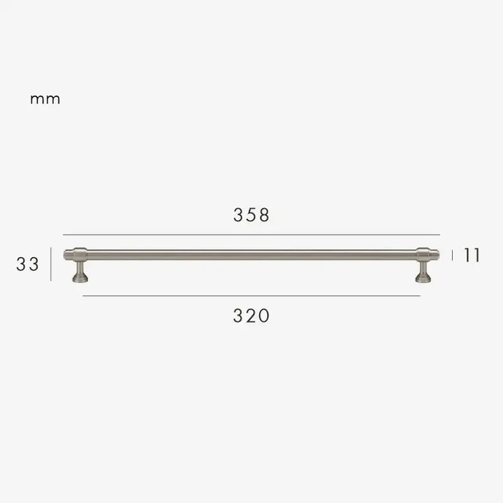 BRISTOL Solid Brass Kitchen & Cabinet Handles, Premium designer kitchen cabinet handle. Silver