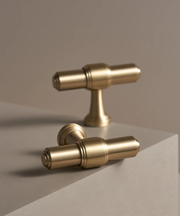 BRISTOL Solid Brass Kitchen & Cabinet T-Bar handle, Premium designer kitchen cabinet T-Bar handle. 