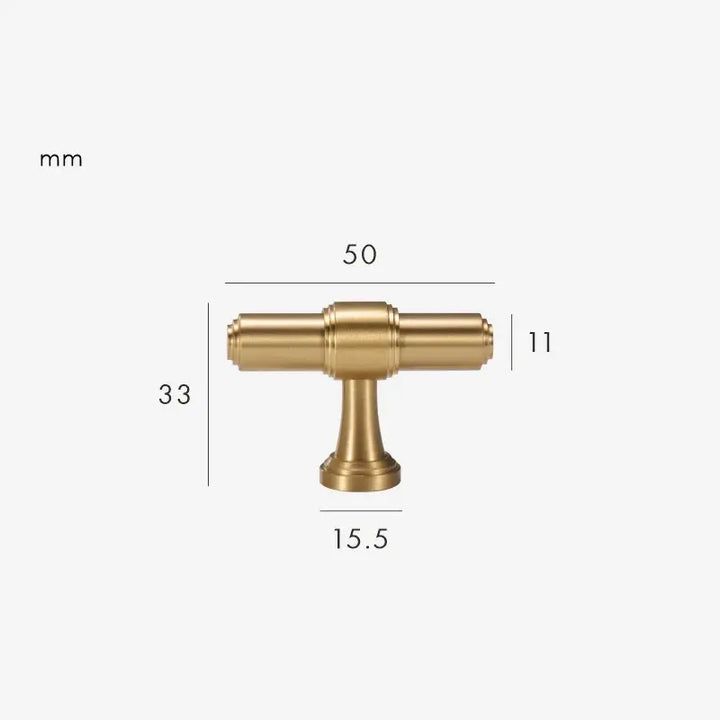 BRISTOL Solid Brass Kitchen & Cabinet T-Bar handle, Premium designer kitchen cabinet T-Bar handle. 