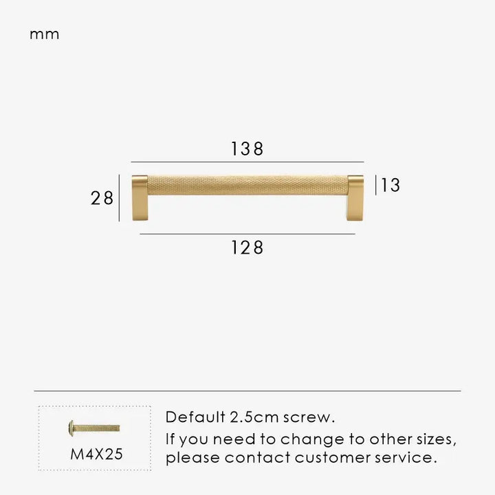 COLSS Knurled Solid Brass Kitchen & Cabinet Handle, premium drawer handle. Premium cabinet handle. Suitable for kitchen handle, wardrobe, drawer and Cupboard.