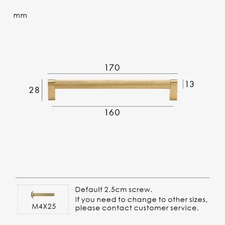 COLSS Knurled Solid Brass Kitchen & Cabinet Handle, premium drawer handle. Premium cabinet handle. Suitable for kitchen handle, wardrobe, drawer and Cupboard.
