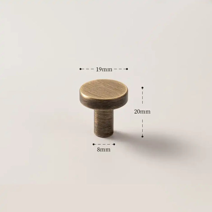 Premium cabinet knob, ELDAR Antique Brass Cabinet & Cupboard Knob - diameter 19 mm