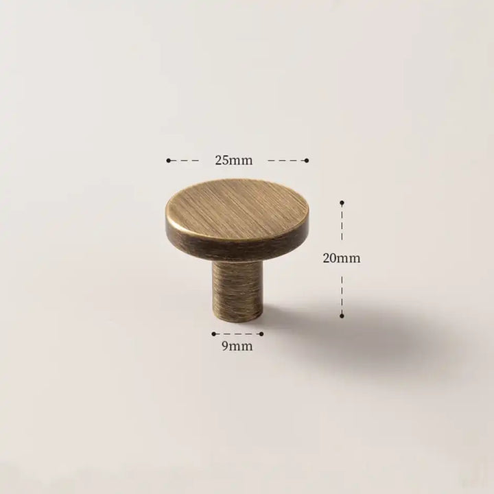 Premium cabinet knob, ELDAR Antique Brass Cabinet & Cupboard Knob - Diameter 25 mm