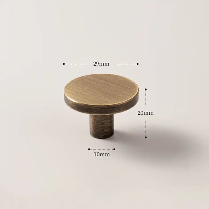 Premium cabinet knob, ELDAR Antique Brass Cabinet & Cupboard Knob - Diameter 29 mm