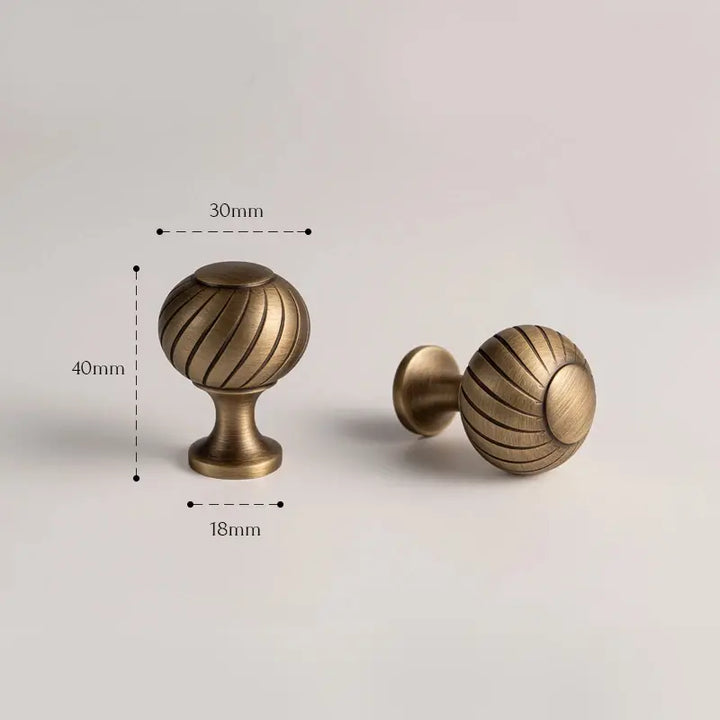 GILDOR Solid Brass Cabinet & Cupboard Knob, premium quality luxury retro cabinet knob for cupboard, wardroab and kitchen cabinet