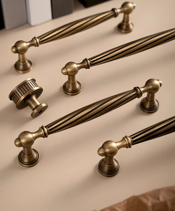 HELGA Antique Brass Kitchen & Cabinet Handles, premium cabinet handle