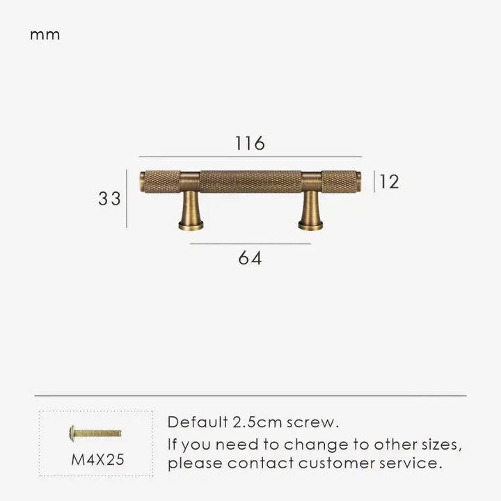 HEXIRA Brass Knurled Kitchen & Cabinet Handles. Premium cabinet handle. Suitable for kitchen handle, wardrobe, drawer and Cupboard.