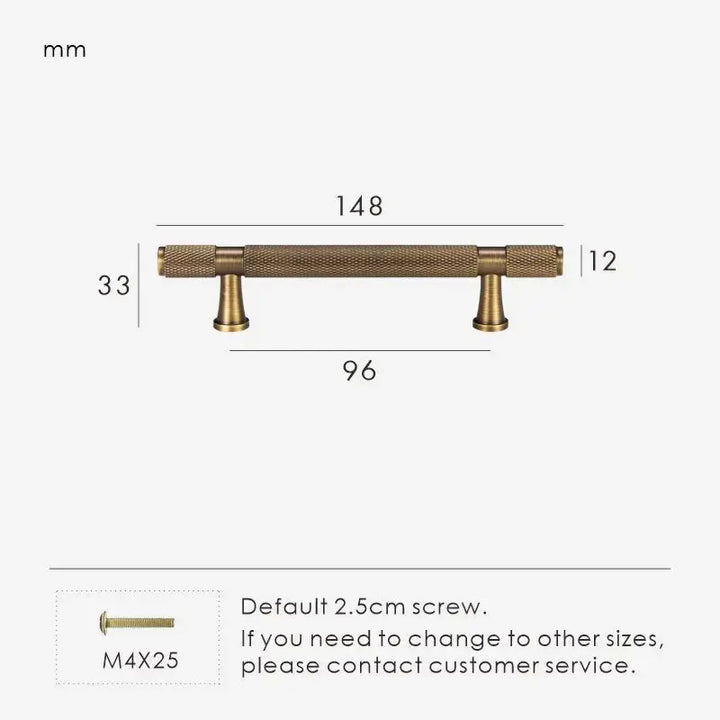 HEXIRA Brass Knurled Kitchen & Cabinet Handles. Premium cabinet handle. Suitable for kitchen handle, wardrobe, drawer and Cupboard.